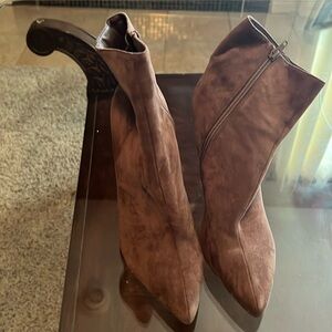 Forever 21 Brown Suede Booties